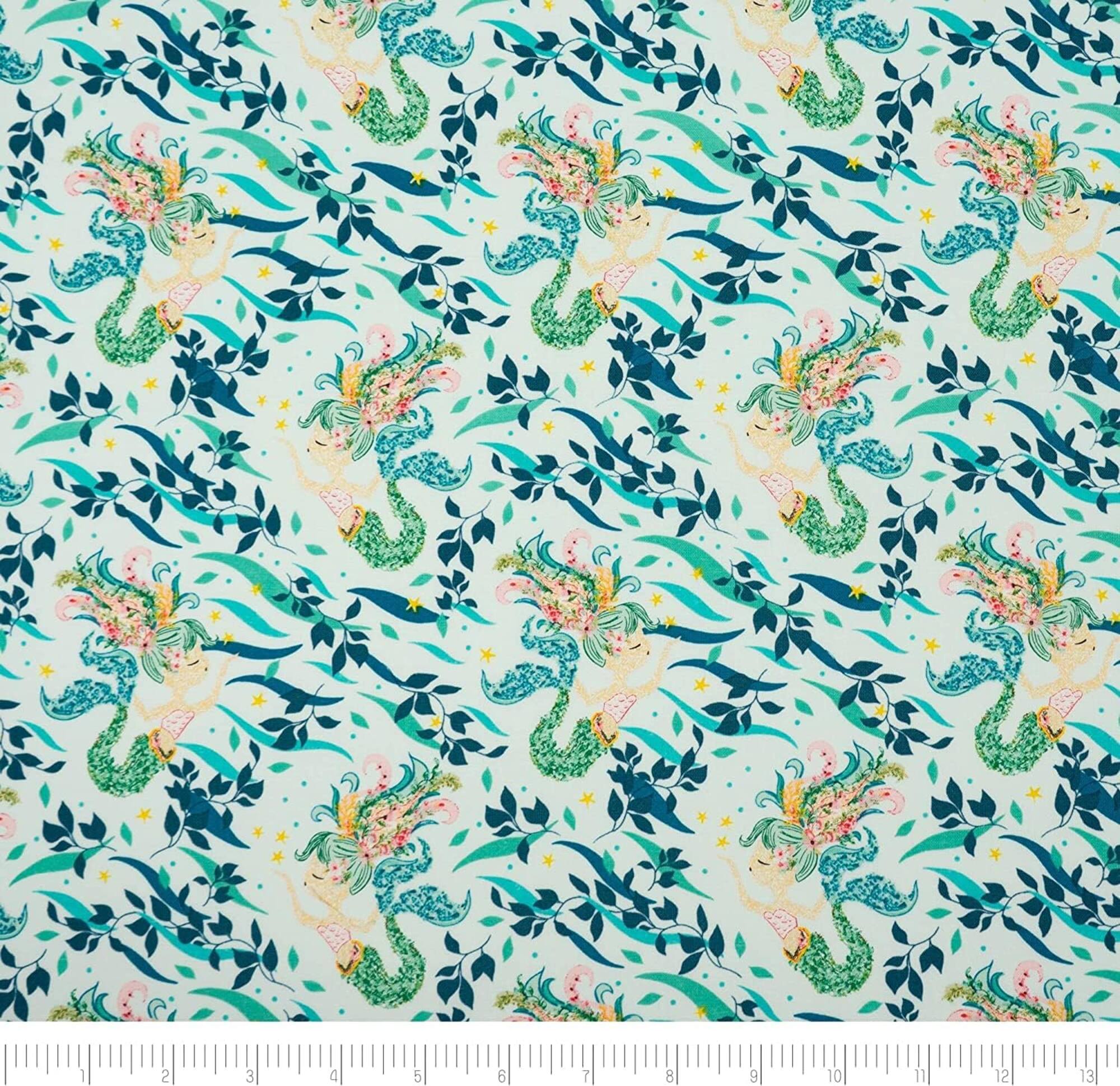 SINGER Mermaid Designed by Denise Palmer Cotton Fabric Bundle